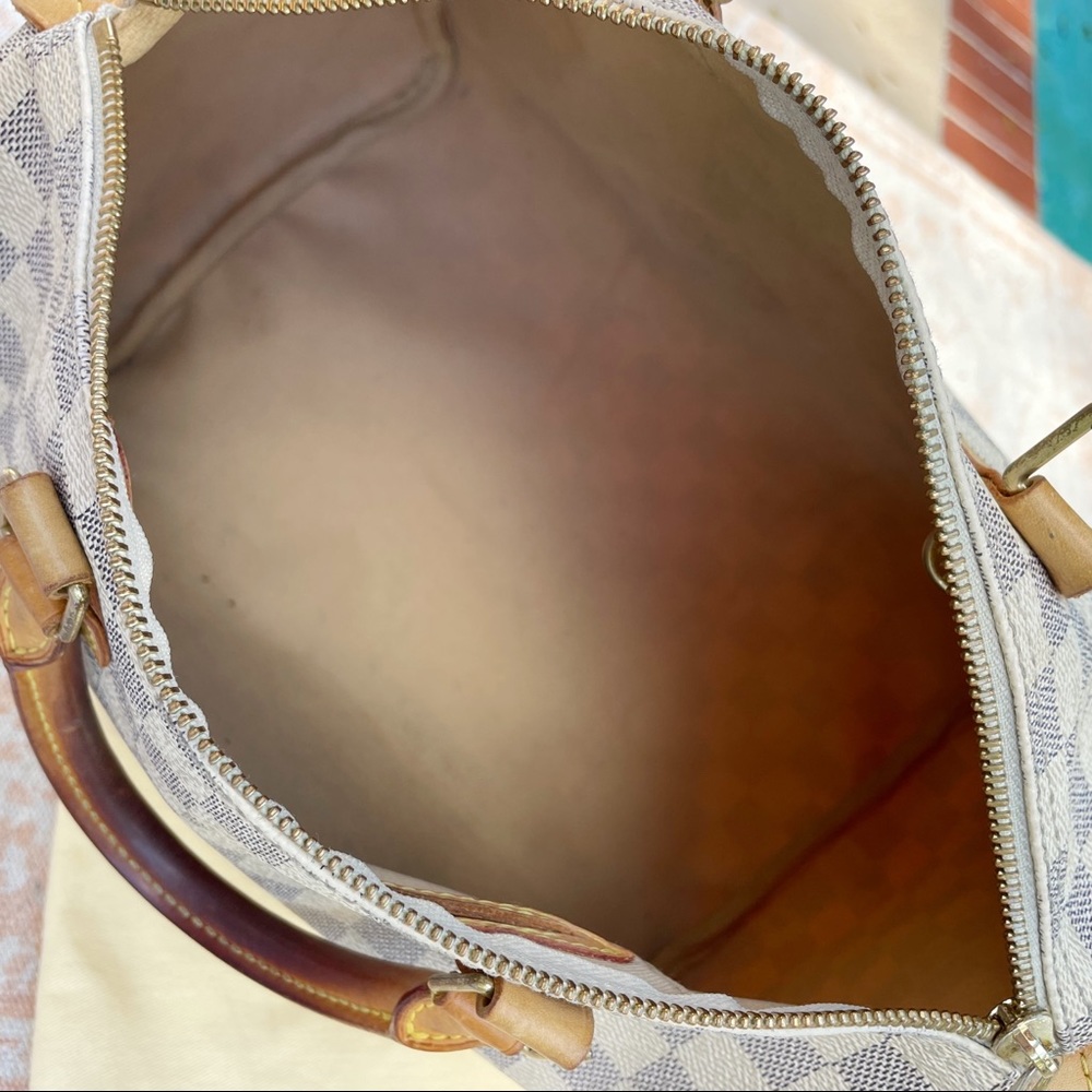 Louis Vuitton White and Brown Checkered Tote - Picture 2 of 15